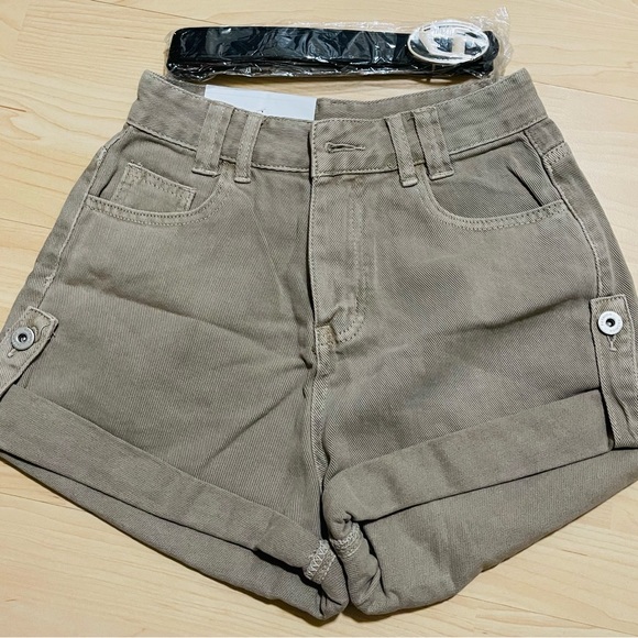 Short Jeans Expert Quality with Black Belt. Gray jean color - Picture 2 of 7